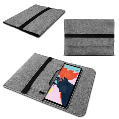 Produktbild von Tablet Hülle Apple iPad Pro 12.9" 2018 Schutz Tasche Filz Cover Schutzhülle CaseFarbe:Grau