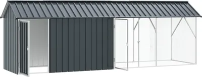 Obrázok produktu pre vidaXL Klietka pre vtáky antracitová 422 x 103 x 142 cm Pozinkovaná oceľ