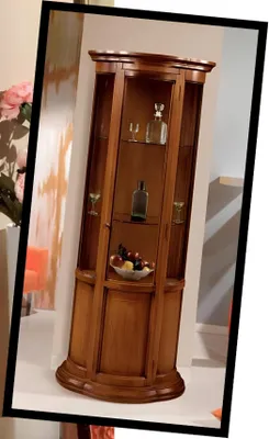 Produktbild von Luxus Holz Vitrine Anrichte Design Schränke  Italienische Möbel Schrank
