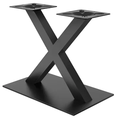 Produktbild von MADRID X | Bistro Tischgestell | Schwarz | Höhe: 72 cm | Säule: 8 x 8 cm | Fuß: 40 x 70 cm | Gastro Restaurant Tischgestell