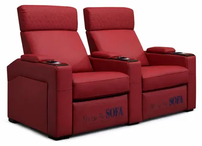Obrázek produktu pro Dvoumístné křeslo v moderním stylu, kožené křeslo s držáky na nápoje