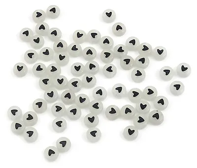 500 Buchstabenperlen Perlen ca.6mm fluoreszierend