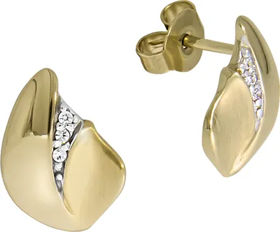 Produktbild von Fascination by Ellen K. Ohrstecker 375 Gelbgold bicolor Zirkonia