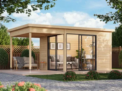 Produktbild von Fjordholz Gartenhaus Modell Office IsoSlide 1 SD
