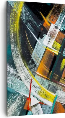 Produktbild von Bild auf Leinwand - Leinwandbild - Einteilig - Abstraktion Graffiti Bunt - 45x80cm - Wand Bild - Wanddeko - Wandbilder - Leinwanddruck - Bilder - Wanddekoration - Leinwand bilder - PA45x80-4157