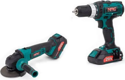 Zdjęcie produktu dla Nac Zestaw 20V Wiertarko-Wkrętarka + Szlifierka Kątowa 125Mm 1X2,0Ah + 1X4,0Ah Torba
