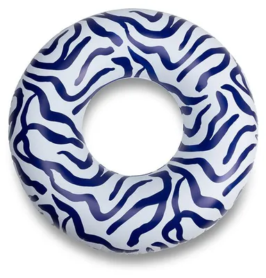 Obrázek produktu pro Plavecký kruh – modrá/bílá – výrazné pruhy – průměr 102 cm