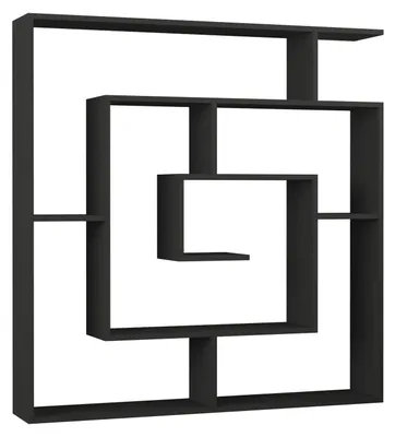 Produktbild von Holz Bücherregal "Labirent" - 125 x 22 x 129 cm - Anthrazitgrau