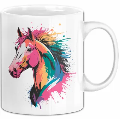 Produktbild von Pferde Tierliebhaber Tasse Geschenk Lustige Geschenkidee Spruch (Weiß)
