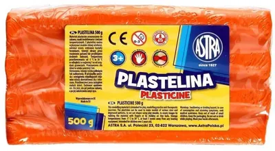 Zdjęcie produktu dla Plastelina 500 g, pomarańczowa