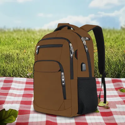 Produktbild von STILVORA Laptoprucksack Wanderrucksack USB-Ladeanschluss,Reisetasche mit Diebstahlsicheres Fach & Wasserdicht und atmungsaktiv