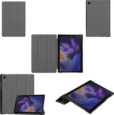 Produktbild von Für Samsung Galaxy Tab A8 2021 3folt Wake UP Smart Cover Grau Tablet Tasche Etui
