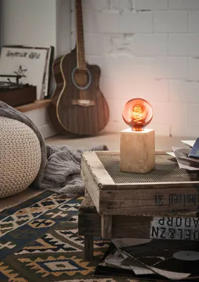 Immagine prodotto di Lampada da tavolo PRESTWICK Vetroceramica grigio acciaio