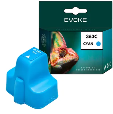 Produktbild von Evoke kompatible Tinte für HP 363 HP363 C8771EE Cyan 18 ml 1570 Seiten PhotoSmart 3210 3310 8250 C5180 6180 6280 7180 7280 8180 D6160 7160 7260 7360 7460