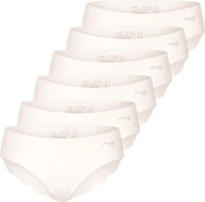 Produktbild von sloggi 6er Pack ZERO Microfibre 2.0 Hipster Kein Abzeichnen unter Kleidung für perfekten Look, Weiches Material für ganztägigen Komfort, Modischer Schnitt mit charakteristischer Bogenkante