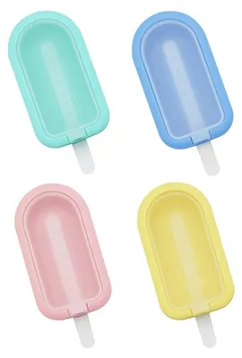 Immagine prodotto di Stampi in silicone per ghiaccioli con bastoncini - 75 ml, senza BPA - Riutilizzabili