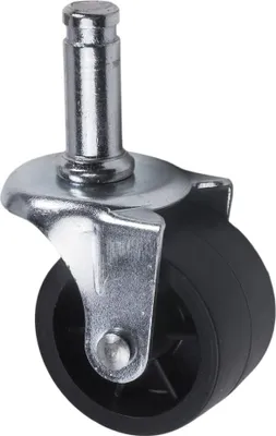 Produktbild von Möbelrolle Rm-057, 38 mm Rolle, 10 mm Stift, belastbar bis 45 kg, für harte Böden wie Laminat, Fliesen, Holz, Marmor