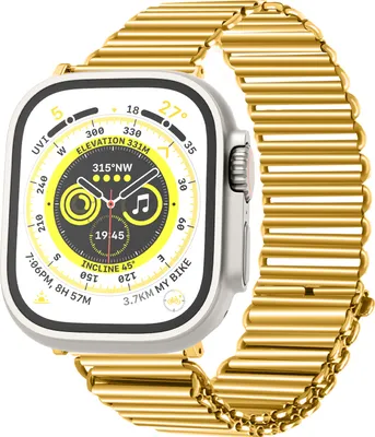 Produktbild von Strap-it Apple Watch Stahlarmband Loop (Gold) - Große: 42 - 44 - 45 - 49mm