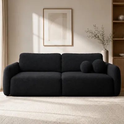 Produktbild von Schlafsofa Boo mit Bouclé-Stoff Designer Couch - modernes Sofa