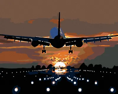 Produktbild von Zuty - Malen nach Zahlen - ZUR SONNE FLIEGEN, 40x50 cm, mit Keilrahmen (bereits gespannt)