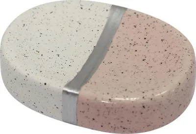 Produktbild von Seifenschale aus Keramik, grau, 11 x 8 cm