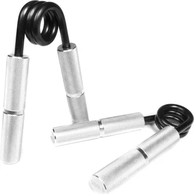 Produktbild von Sporttrend 24® Fingerhantel 100lb-350lb | Handtrainer/Unterarmtrainer, starke Feder (Komplett-Set, 6 Fingerhanteln, silber)
