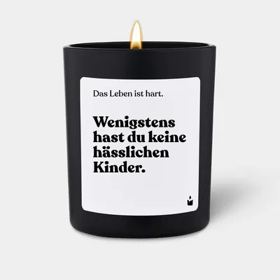 Produktbild von ChattyCandles Duftkerze Flowery Wenigstens hast du keine hässlichen Kinder.