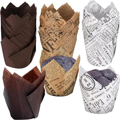 Obrázok produktu pre Formy na muffiny 150 kusov, papier, potravinársky, odolný voči teplu, pre cupcakes
