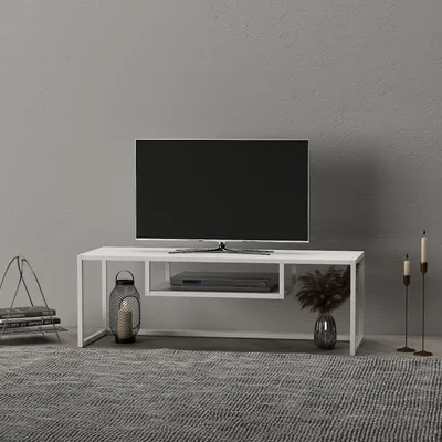 Obrázok produktu pre TV stolík 'Isokyrö' kov 120 x 40 x 40 cm biely