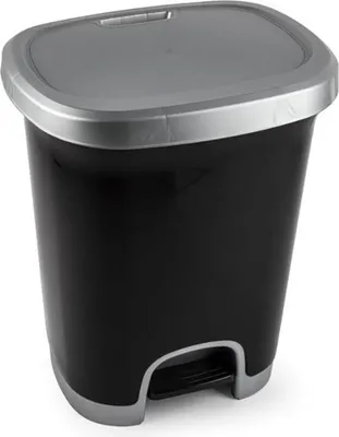 Immagine prodotto di Cestino in plastica Forte COLOR 27 L NERO-VERDE senza fodera con pedale
