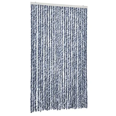 Produktbild von vidaXL Insektenschutz-Vorhang Blau und Weiß 118x220 cm Chenille