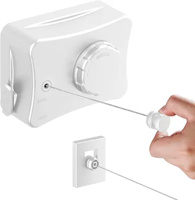 Imagen del producto de Tendedero de acero inoxidable, de 5,1 metros, extensible, para uso en interiores y exteriores
