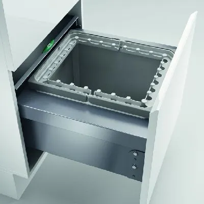 Produktbild von Naber, Cox® Base 35 500-1. Abfallsammler, hellgrau, Höhe 360 mm - Mülleimer