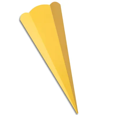 Produktbild von Schultüten-Zuschnitt 6-eckig, 68cm GELB - Schultüten Rohling zum Basteln