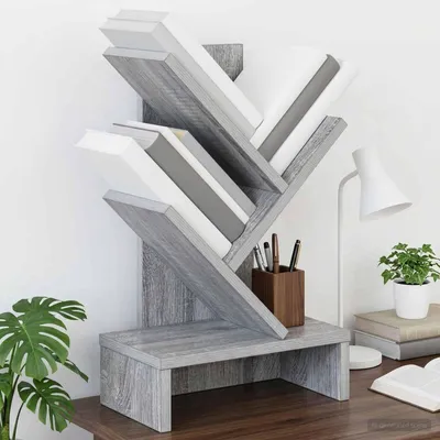Obrázok produktu pre Maison Exclusive – Regál na knihy, 3-poschodový, 30 x 18 x 48 cm, drevotrieska