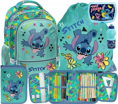 Produktbild von 5tlg Lilo und stitch Schulrucksack set Rucksack Schulranzen Federtasche Sportbeutel schultasche fur madchen