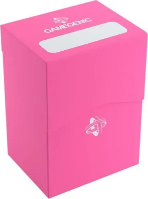 Productafbeelding van Deckbox 80+ roze, geschikt voor kaarten met dubbele beschermlaag, met scheidingswand