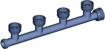 Produktbild von PVC Ausflussverteiler 4 Abgänge 1"