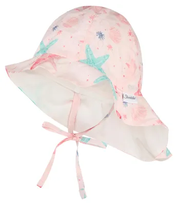 Produktbild von Sterntaler Sonnenhut mit Seestern-Motiv, Nackenschutz und Bindeband