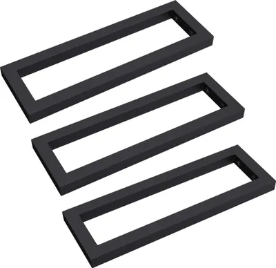 Produktbild von Mai & Mai Design Wandkonsole aus Edelstahl in Schwarz, BTH: 50x3x15 cm, Waschtisch Halterung 3 Stück WH01