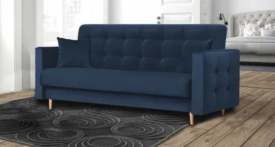 Produktbild von Modernes Wohnzimmersofa ANDA mit Schlaffunktion (Dunkelblau - Kronos 09)