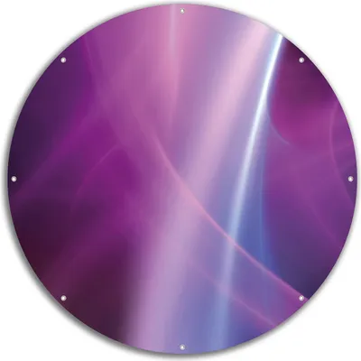 Produktbild von Wallario rundes Outdoor-Poster für Garten oder Balkon, Motiv Abstraktes Muster in violett lila pink schwarz, 60 cm Durchmesser