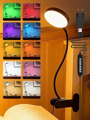 Zdjęcie produktu dla Lampa biurkowa - lampa do pracy - oświetlenie biurka - elastyczny ramion - 15,4 cm - czarna