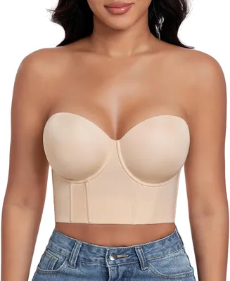Produktbild von BH ohne Träger mit Push-Up-Effekt und Bügel für Damen, auch in großen Größen erhältlich