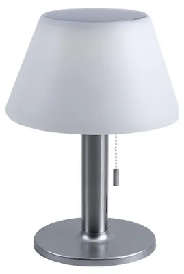 Produktbild von LED Solar Tischleuchte, Stufendimmer, Metall silber, H 28cm