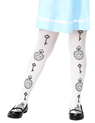 Produktbild von Alice-Kinderstrumpfhose weiss-schwarz