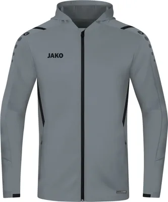 Produktbild von Jako Challenge Kapuzenjacke Kinder - Steingrau / Schwarz