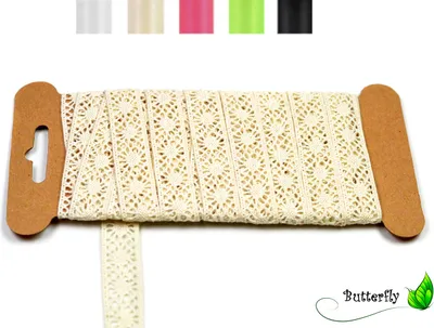 Produktbild von 3m Spitzenborte 12mm, 100% Baumwolle, Farbe:natur / creme