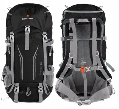 Produktbild von Bergson TUNNEBO 35L atmungsaktiver Trekkingrucksack schwarz