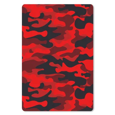 Produktbild von MuchoWow® Mauspad Mousepad Tarnmuster - Rot - Muster 18x27 cm - Mousepads - Maus Mat - Pad - Mausunterlage